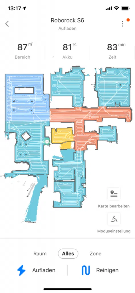 roborock s6 mapa